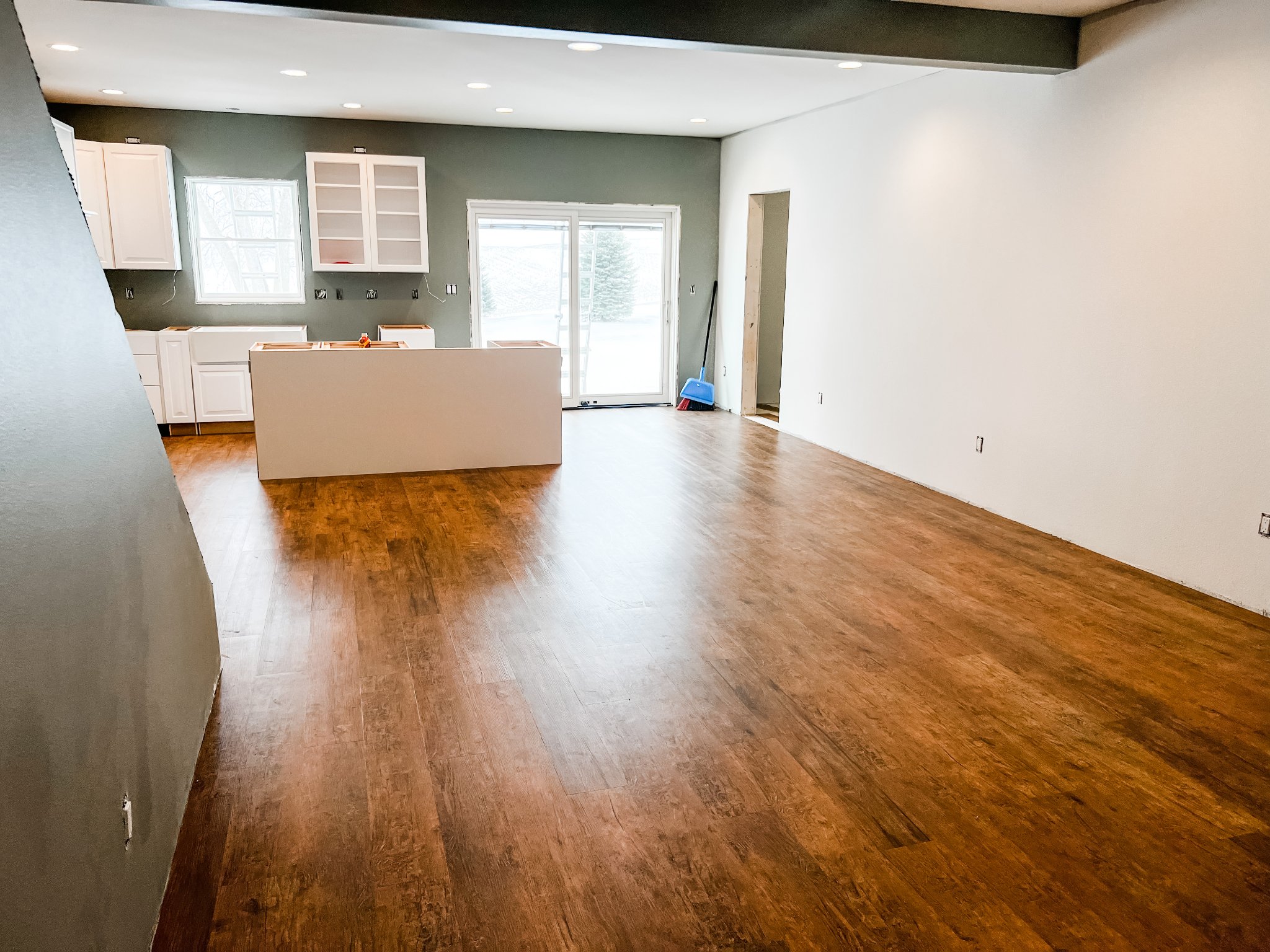 Finished room with new LVP installation